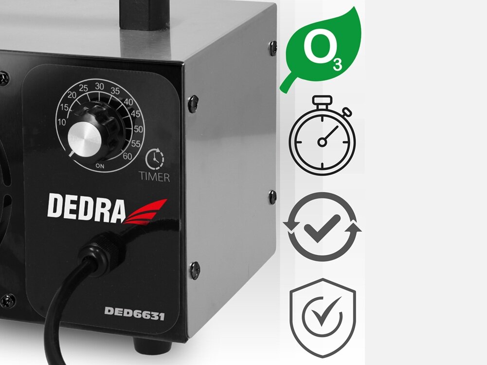 Generator ozonu DEDRA DED6631 w pomieszczeniu, ozonowanie powietrza, dezynfekcja