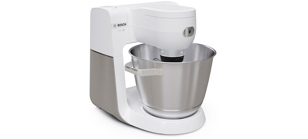 Robot kuchenny planetarny BOSCH MUMS6EW22 z wagą, timerem, blenderem kielichowym i rozdrabniaczem Automatyczne parkowanie mieszadeł składniki dodawanie