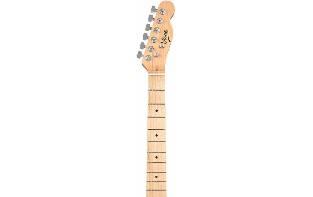 Gitara elektryczna V-TONE ETL39 WH 4/4 - Pewność przy każdym uderzeniu, główka gitary od przodu