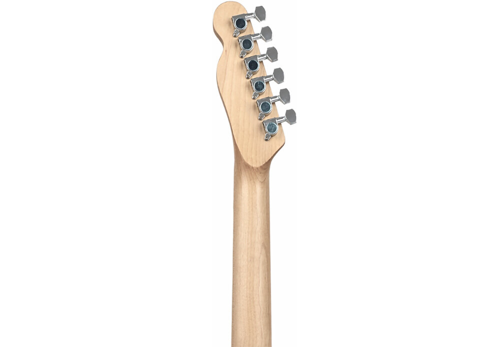 Gitara elektryczna V-TONE ETL39 WH 4/4 - Solidna i wygodna konstrukcja, główka gitary od tyłu
