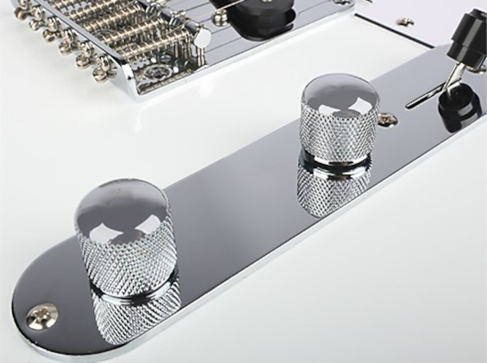 Gitara elektryczna V-TONE ETL39 WH 4/4 - Dla uczących się i wprawnych, kadr gitary, pokrętła