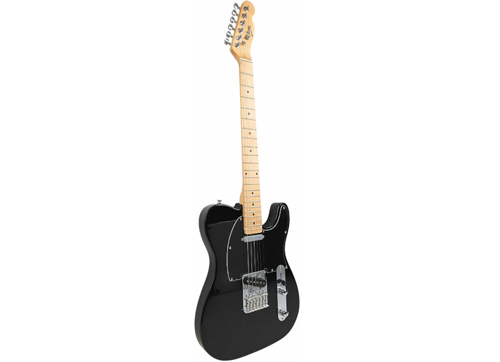 Gitara elektryczna V-TONE ETL39 BK 4/4 - Wygląd z klasą, gitara ustawiona po skosie