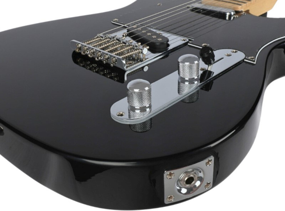 Gitara elektryczna V-TONE ETL39 BK 4/4 - Lekka i gotowa do działania, kadr leżącego korpusu