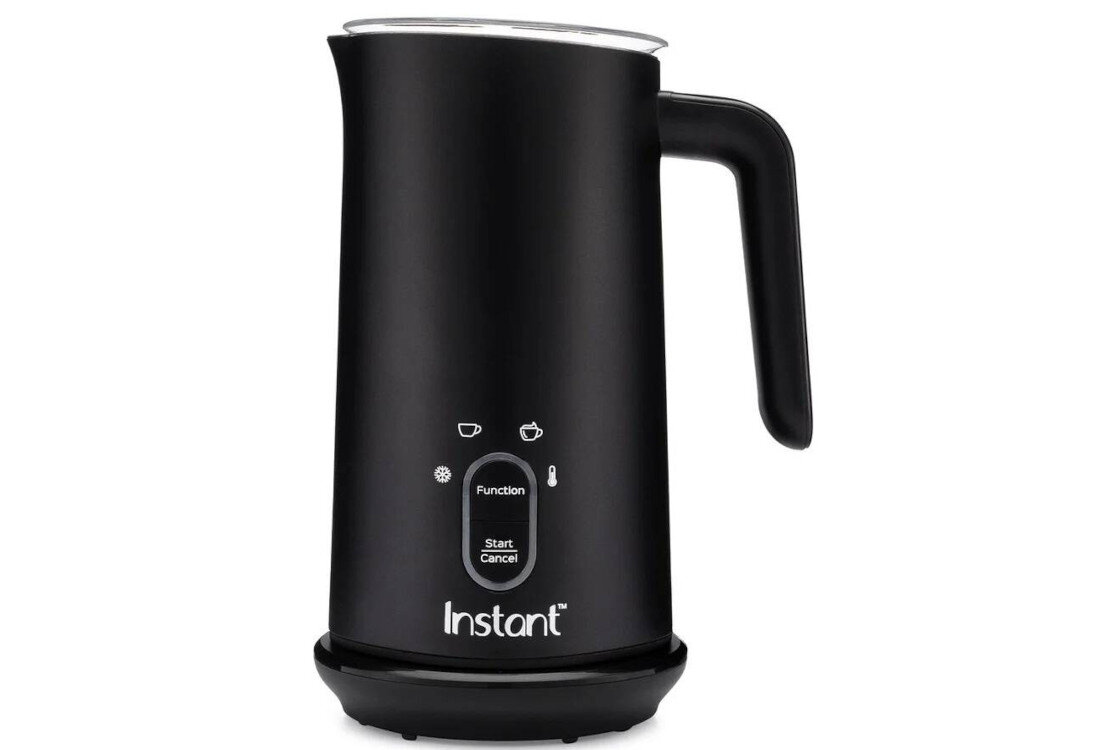 Spieniacz do mleka INSTANT POT Instant Milk Frother Cicha praca Ciche spienianie i podgrzewanie Chłodny w dotyku uchwyt boczny pewność chwytu Praktyczny dziobek kontrola pianka mleko nalewanie pianki i mleka