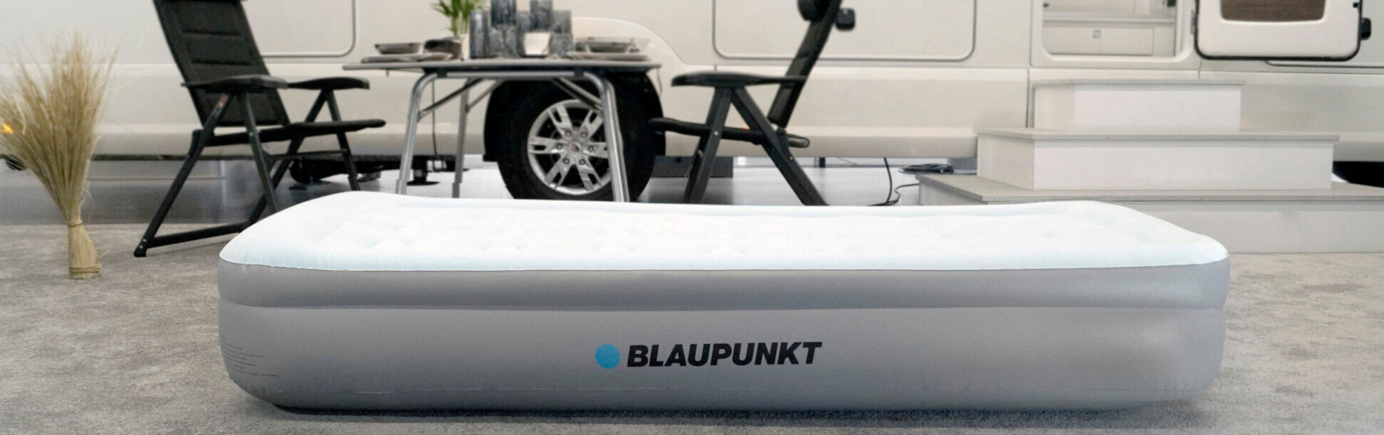 Materac BLAUPUNKT dmuchany przenośny welur wielkość 