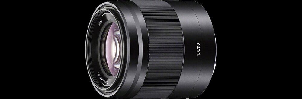 Obiektyw SONY E 50mm f-1.8 OSS aparat zdjęcia ogniskowa zoom szkła optyka soczewki montaż bagnet af ostrość regulacja pierścienie