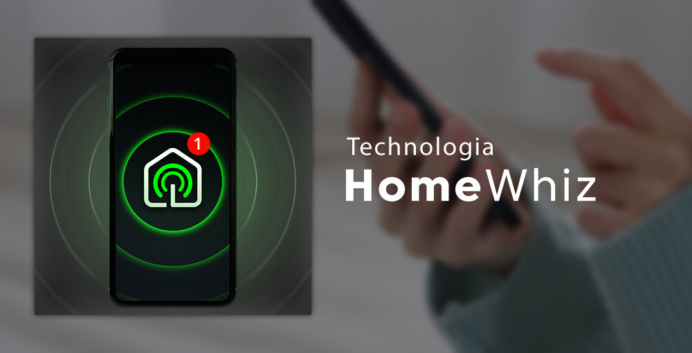 PIEKARNIK BEKO XBCBIM17600KSBS wizualizacja smartfon wyświetlacz aplikacja logo dłoń HomeWhiz aplikacja zdalne sterowanie pełna kontrola