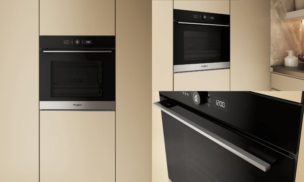 PIEKARNIK WHIRLPOOL WOI5S8PM1SXA zdjęcie lifestyle punkty front piekarnik zamknięty panel sterowania kuchnia zabudowa
