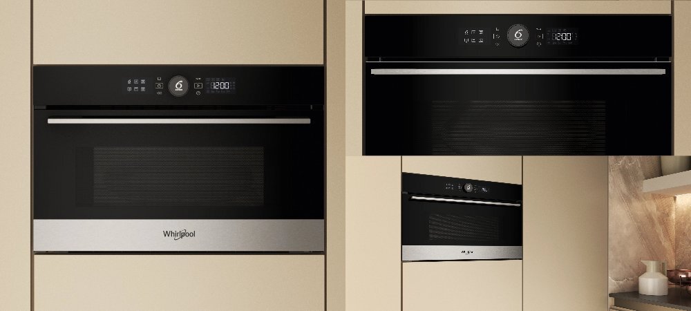 KUCHNIA MIKROFALOWA WHIRLPOOL WMD54MX lifestyle zbliżenie szczegóły elementy panel funkcje pokrętło wygląd zabudowa zamknięta kolekcja W Collection Kitchen Suite
