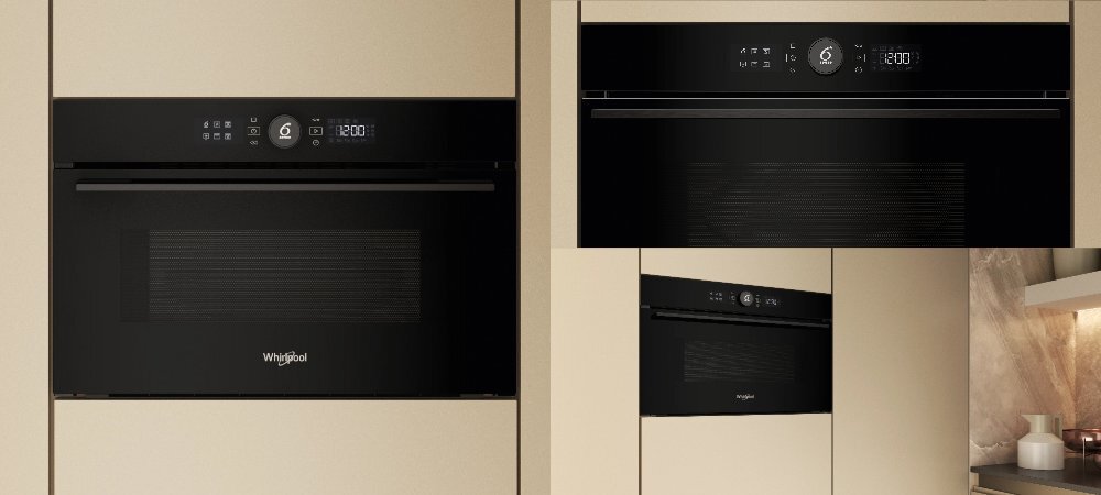 KUCHNIA MIKROFALOWA WHIRLPOOL WMD54MB lifestyle zbliżenie szczegóły elementy panel funkcje pokrętło wygląd zabudowa zamknięta kolekcja W Collection Kitchen Suite
