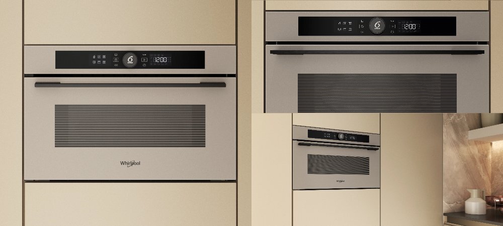 KUCHNIA MIKROFALOWA WHIRLPOOL WMD54MBG lifestyle zbliżenie szczegóły elementy panel funkcje pokrętło wygląd zabudowa zamknięta kolekcja W Collection Kitchen Suite