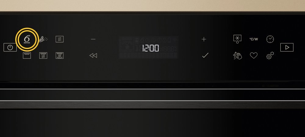KUCHNIA MIKROFALOWA WHIRLPOOL WMD7O4TB lifestyle panel pokrętło programy funkcje wyświetlacz godzina Gotowanie z 6th Sense samoczyszczenie utrzymanie czystości grill rozmrażanie chrupiąca skórka szybko równomiernie bez szorowania