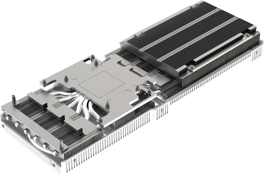 Karta graficzna INNO3D GeForce RTX 5070 Ti X3 OC 16GB Zdjęci samego radiatora na białym tle