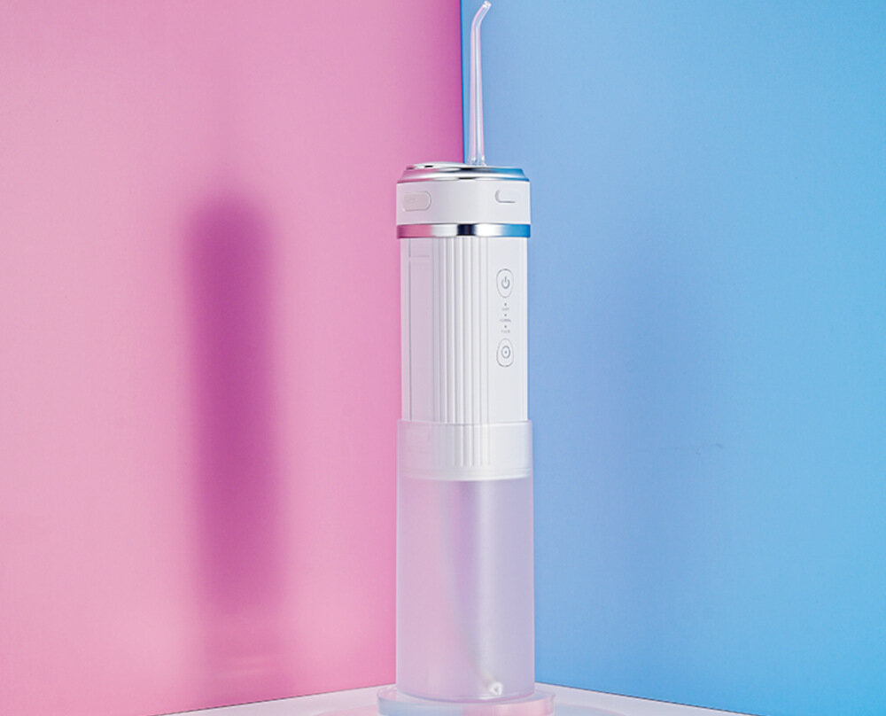 Irygator IVISMILE 01WP-P Różowy wygoda użytkowania komfort korzystanie Ergonomiczna lekka konstrukcja Wodoodporność IPX7 Wbudowany zbiornik na wodę pojemność czas pracy pojemność