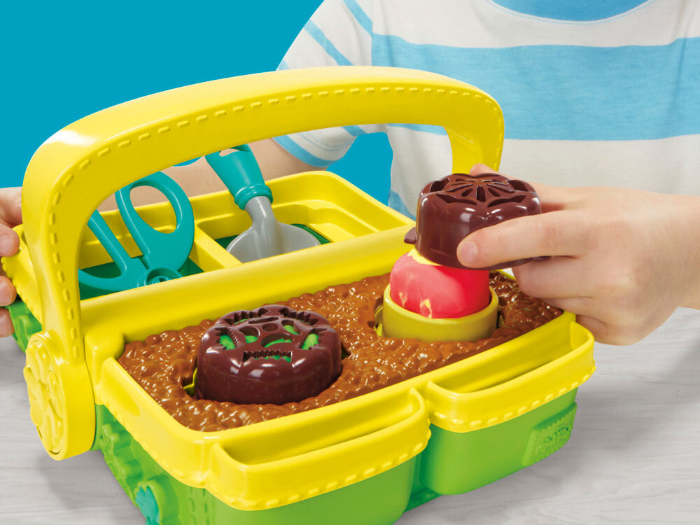 Ciastolina PLAY-DOH Blooming Flowers G04925L0 skrzyneczka z akcesoriami porządki łatwe porządkowanie organizacja utrzymanie porządku