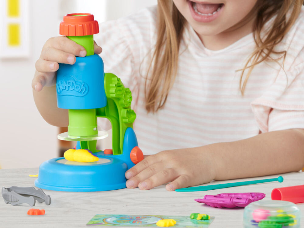 Ciastolina PLAY-DOH Light and look Microskope G04945L0 mikroskop na biurku wokół akcesoria płytki masa