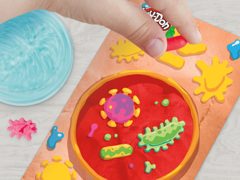Ciastolina PLAY-DOH Light and look Microskope G04945L0 zabawa w tworzenie kształtów tworzenie badanie obserwacja rozbudzenie ciekawości