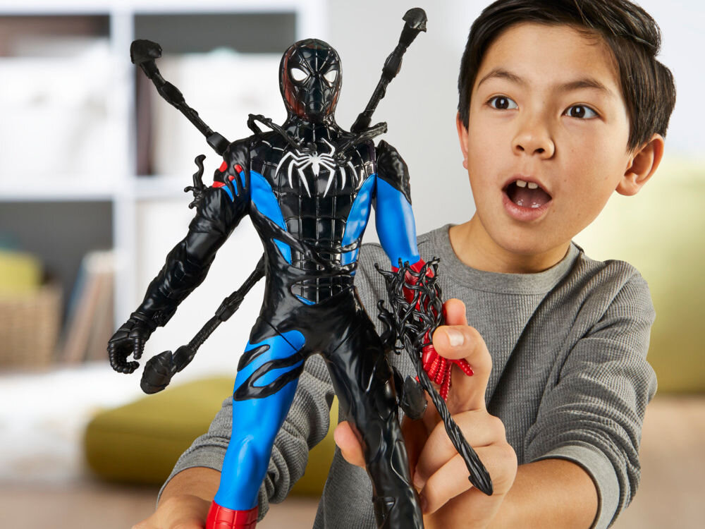 Figurka MARVERL Spider-man Venomversus Liquid Shifter G07285L0 figurka w czasie przemiany efekt ciekłego symbiotu venom venomizacja przycisk na ramieniu