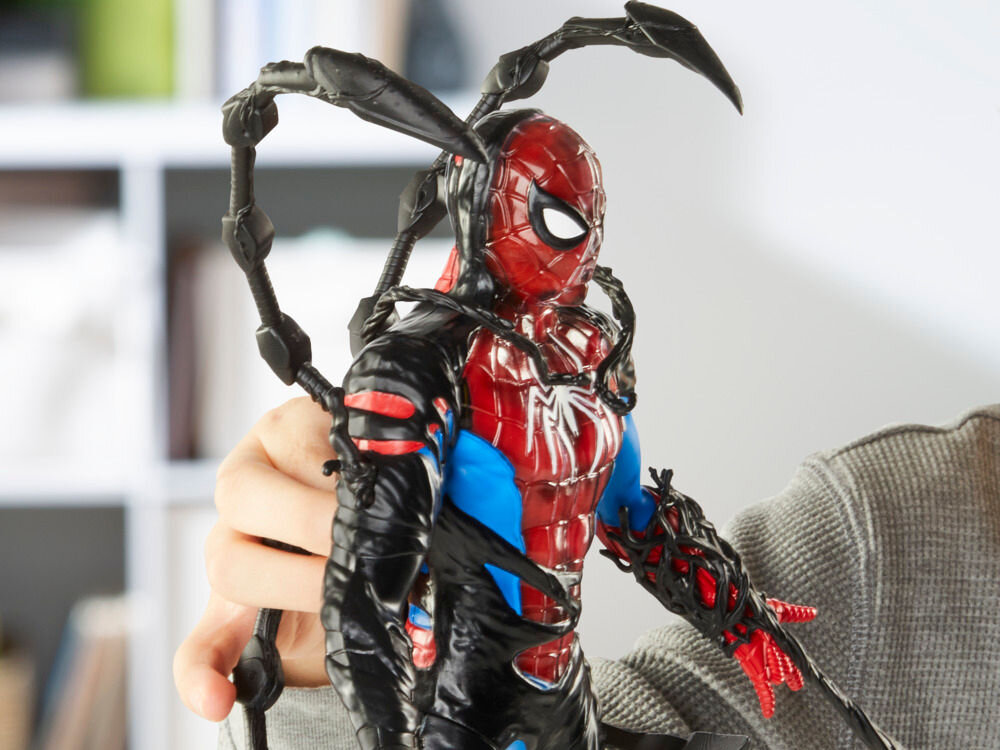 Figurka MARVERL Spider-man Venomversus Liquid Shifter G07285L0 zbliżenie na górną część figurki seria titan hero kompatybilność tworzenie drużyn bohaterów uniwersum marvela