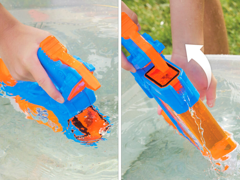 Wyrzutnia NERF Super Soaker Flip Fill F86435L0 łucznik strzałki intuicyjny mechanizm wiele ruchu wiele emocji zabawa w domu zabawa na zewnątrz