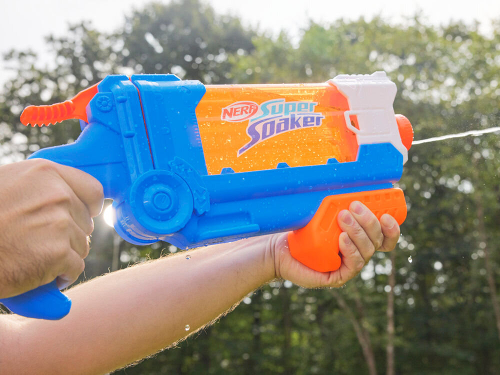 Wyrzutnia NERF Super Soaker Flip Fill F86435L0 zabawa na zewnątrz zabawa w ogrodzie na podwórku wspólna aktywność refleks koordynacja