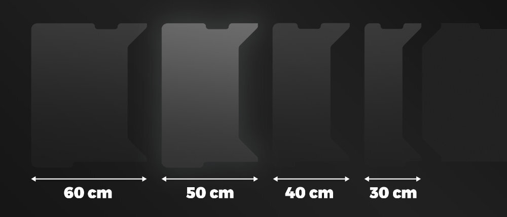 Blat boczny GENESIS Holm Modular różnym wariantom poszerzeń 30 cm, 40 cm, 50 cm i 60 cm pełnej kompatybilności łatwy montaż stabilność konstrukcji
