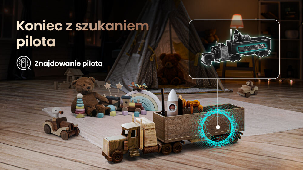 Telewizor HISENSE 110UXNQ - Łatwe odnalezienie pilota, zabawka ciężarówka