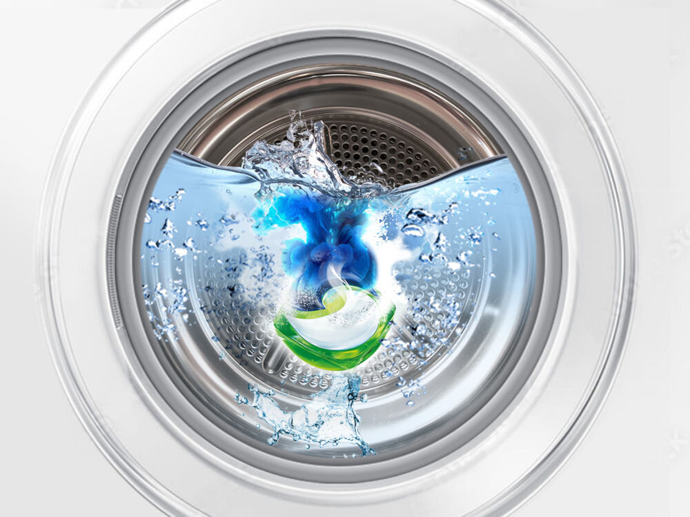 Kapsułki do prania ARIEL All In 1 Pods Mountain Spring - 44 szt. Kapsułka Ariel All-in-1 Pods rozpuszczająca się w wodzie wewnątrz bębna pralki, uwalniająca aktywny niebieski detergent