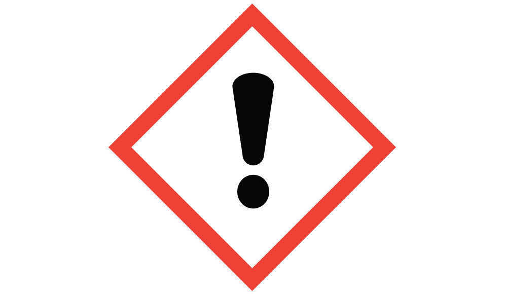 Płyn do prania ARIEL Touch of Leonor Amethyst Flower 2250 ml do kolorowych tkanin Standardowy znak ostrzegawczy: czarny wykrzyknik wewnątrz czerwonego rombu na białym tle