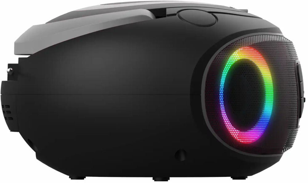 Radioodtwarzacz DENVER TDB-212GR odtwarzacz CD MP3 USB wejście AUX, Radioodtwarzacz z boku na białym tle