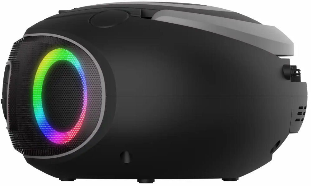 Radioodtwarzacz DENVER TDB-212GR Bluetooth 5.0 bezprzewodowe odtwarzanie muzyki, Radioodtwarzacz z boku na białym tle