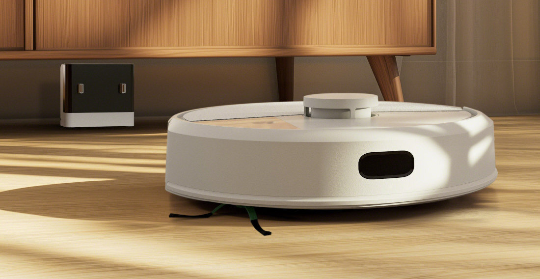 Robot sprzątający IROBOT Roomba Combo 105 Biały wygląd design tło prezentacja wizualizacja lifestyle Sprzątanie bez wysiłku