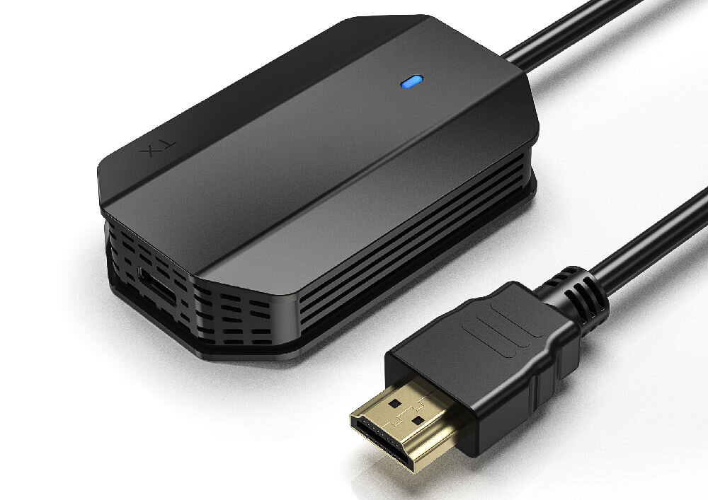 Transmiter HDMI XENSO HW99 - Opóźnienie poniżej 100 ms, kadr transmitera pod skosem
