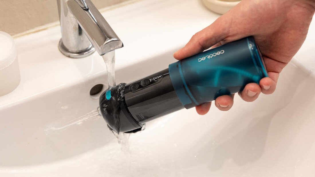 Irygator CECOTEC ToothCare Jet Splash Składany zbiornik na wodę Teleskopowy zbiornik o pojemności 150 ml