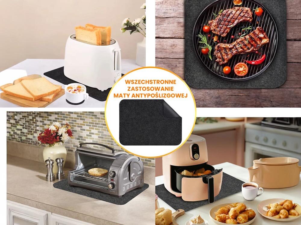 Mata ochronna pod Air Fryer EXTRALINK 44 x 30 cm wszechstronne zastosowanie, ochrona blatu, większy komfort