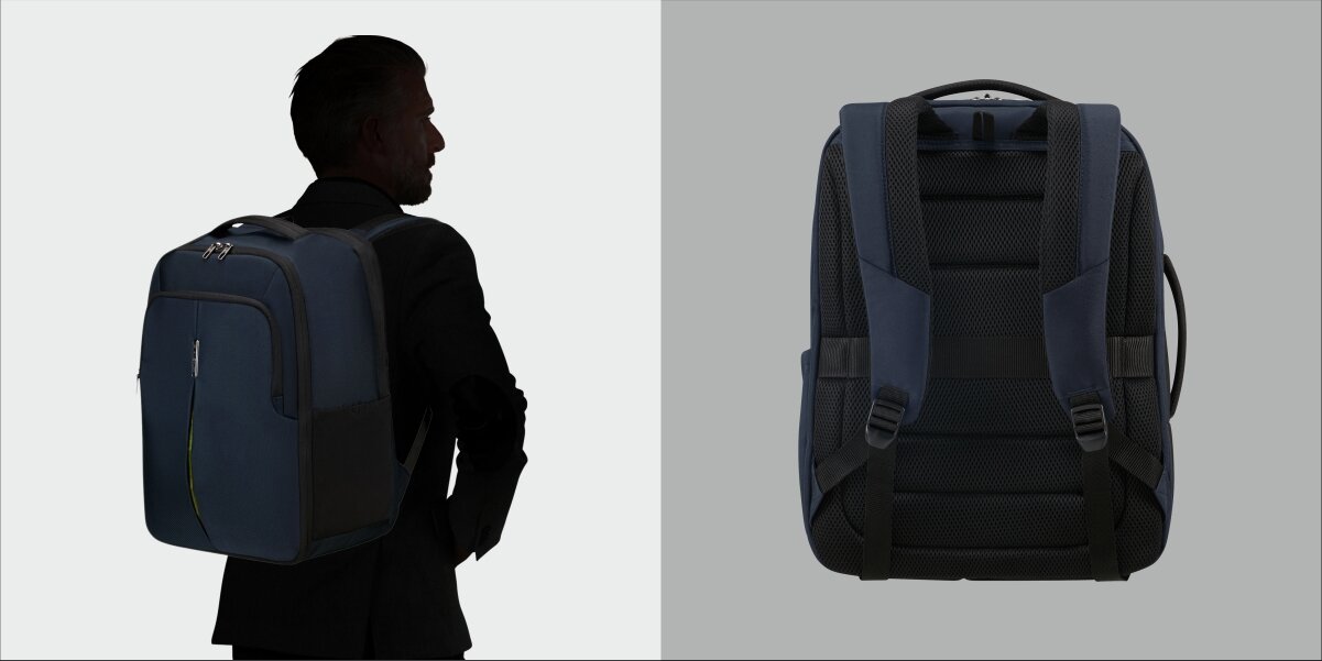 SAMSONITE Guardit kilka godzin w podróży codziennie do pracy Wyściełane, regulowane szelki oddychający panel tylny z siatką 3D