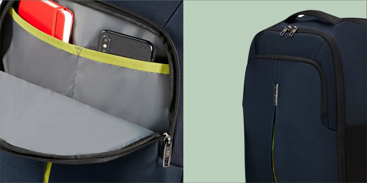 SAMSONITE Guardit Zewnętrzna tkanina, podszewka zamki w 100% z materiałów pochodzących z recyklingu