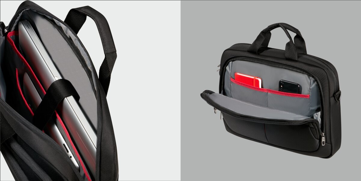 SAMSONITE Guardit wygodę i ochronę Wyściełana przegroda modeli o przekątnej do 15,6 Dodatkowe kieszenie