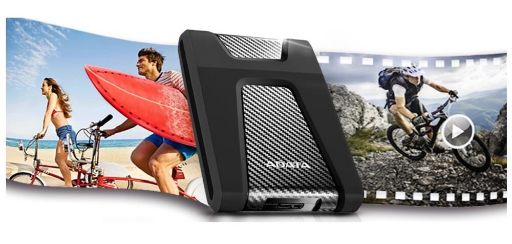 Dysk ADATA DashDrive Durable HD650 1TB HDD Obudowa, która odznacza się dużą odpornością na uszkodzenia