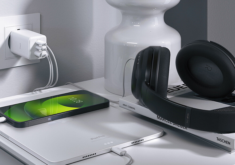Ładowarka sieciowa ALLITY ATC-01 USB-C USB-A szybkiego ładowania Quick Charge (QC) i Power Delivery (PD) smartfon, tablet