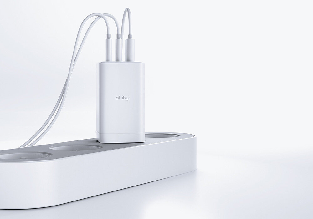 Ładowarka sieciowa ALLITY ATC-01 USB-C smartfonów tablety Napięcie wejściowe 100–240 V w domu wysoką wydajność