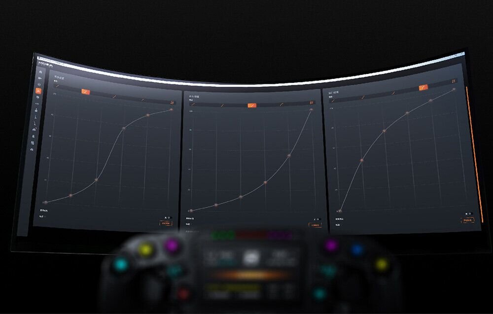 Zestaw MOZA Racing CRP2 RS066 prezentacja oprogramowania Pit House PC Xbox Pit House zarządzanie parametrami