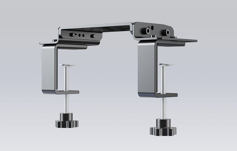 Uchwyt MOZA Racing RS12 prezentacja uchwytu pod kątem na szarym tle