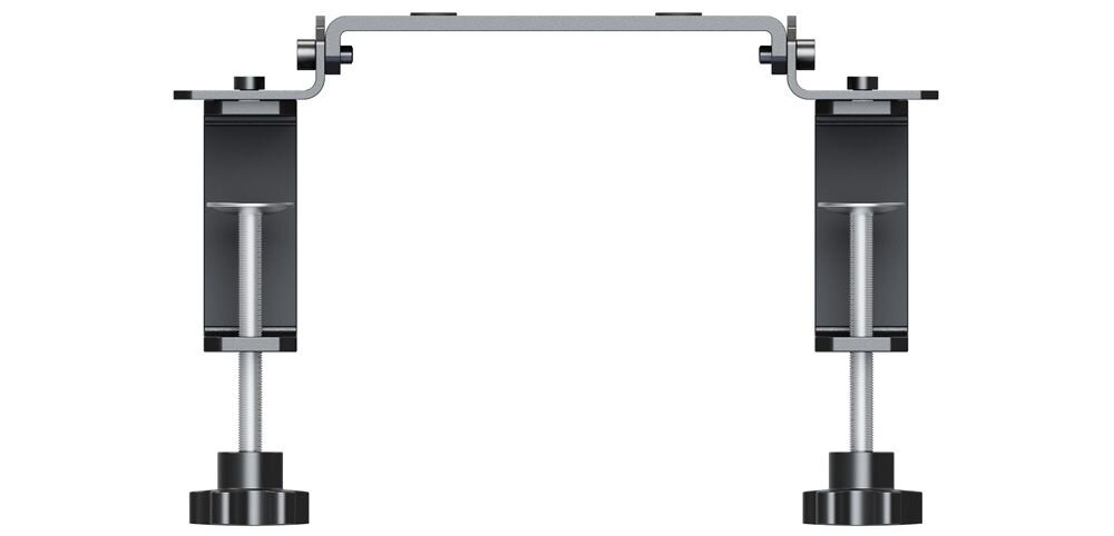 Uchwyt MOZA Racing RS12 prezentacja uchwytu na białym tle modułowa budowa wsparcie montażu odwróconego połączenie USB-A łatwe odłączanie oraz montaż