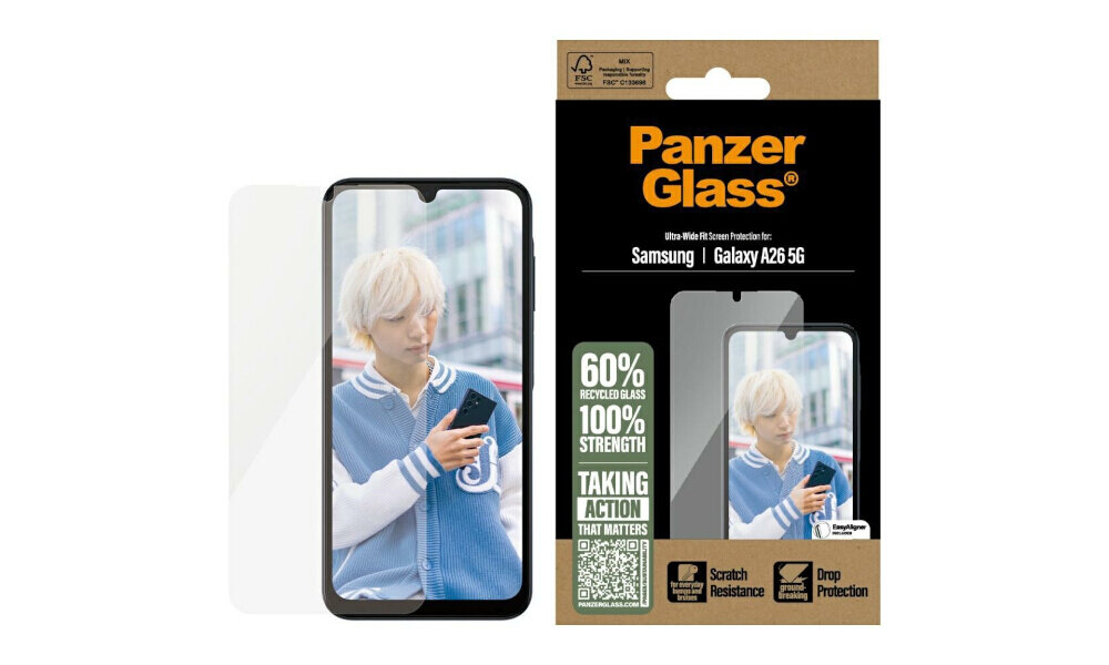 PanzerGlass Ultra-Wide Fit szkło hartowane odporność na uderzenia i zarysowania