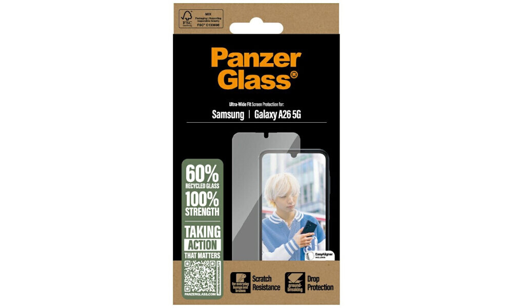 PanzerGlass Ultra-Wide Fit  ekologiczne opakowanie FSC recykling ochrona środowiska