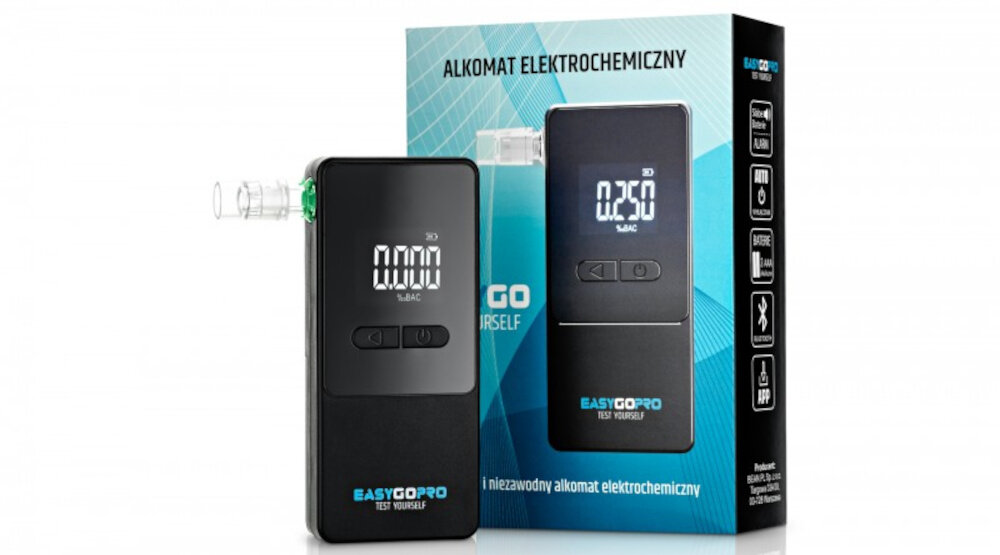Alkomat EASYGO Pro wygląd design tło prezentacja zestaw
