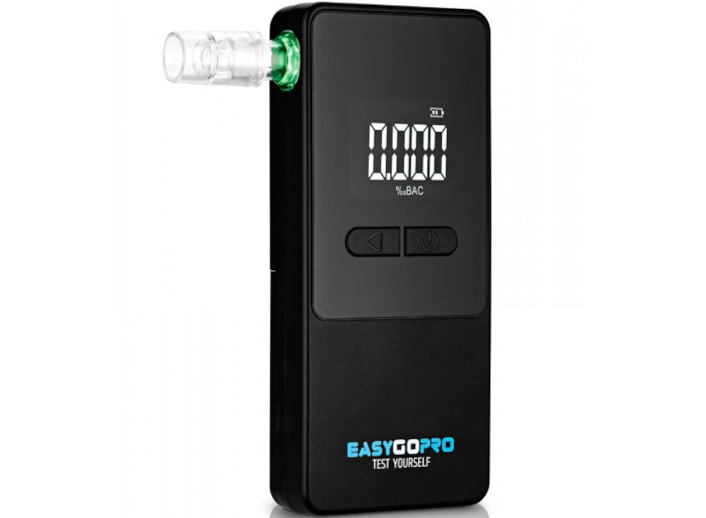 Alkomat EASYGO Pro Wygodna obsługa aplikacja komunikacja Bluetooth systemy Android i iOS zapis analiza droga elektroniczna