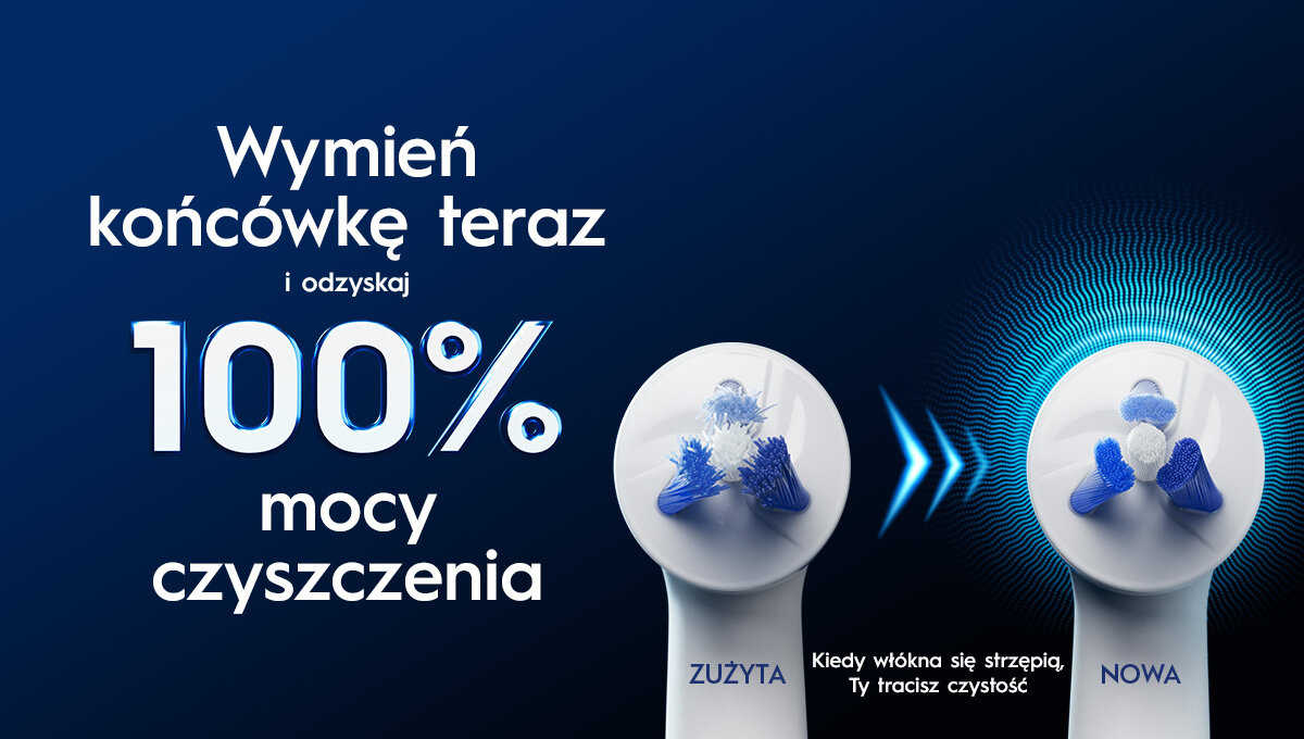 Końcówki Oral-B iO™ Interdental Clean wymiana końcówek, maksymalna higiena, konieczność wymiany