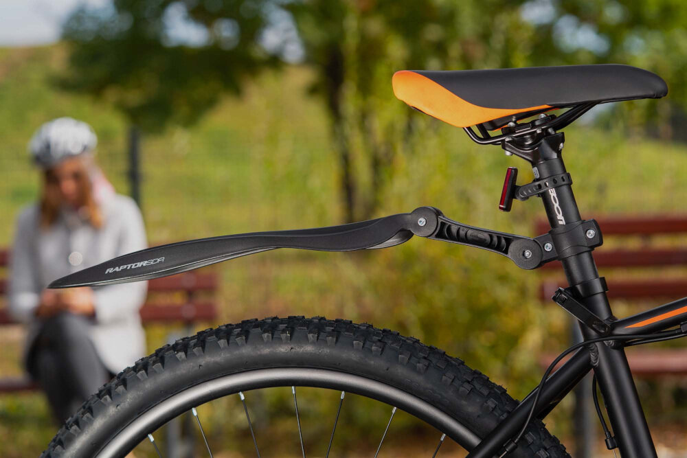 Błotniki rowerowe SIMPLA Raptor MTB 24-28 elementy odblaskowe szeroka płetwa